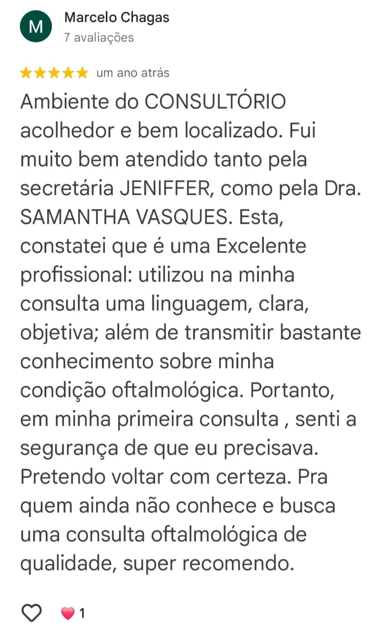 Depoimento de paciente